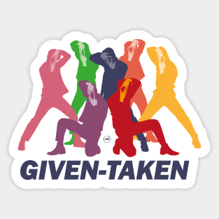 Enhypen silhouette style design in the given taken era Sticker